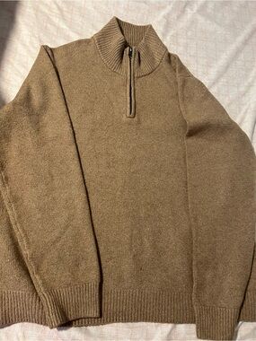 Amazon Essentials Men's Zip-Neck Sweater in Brown